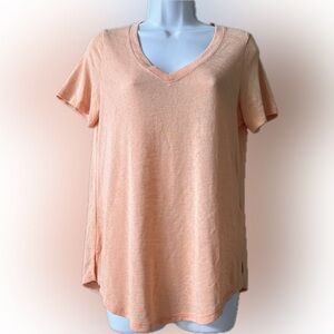 Athleta breezy scoop v tee t-shirt modal apricot v-neck Nice! S